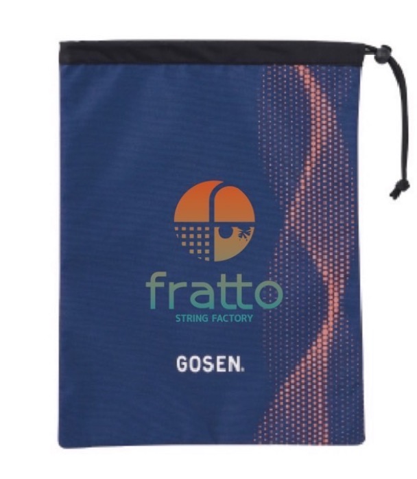 GOSEN　frattoロゴ入り　シューズケース　ネイビーｘオレンジ　※数量限定