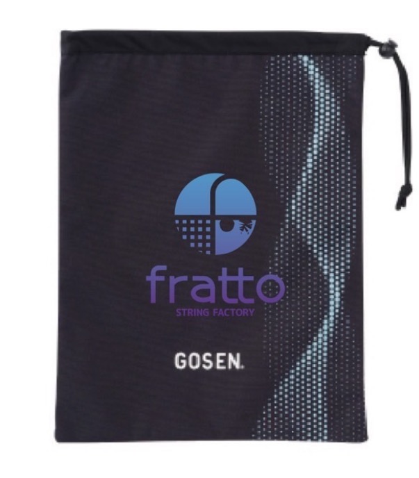 GOSEN　frattoロゴ入り　シューズケース　ブラックｘブルー　※数量限定