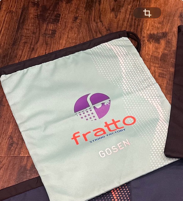 GOSEN　frattoロゴ入り　シューズケース　エメラルドｘパープル　※数量限定