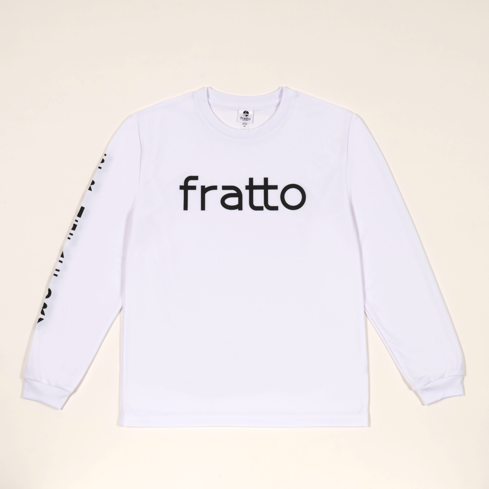 frattoオリジナル　　ロングTシャツ　　　ロゴ　　　　　　　　ホワイトxブラック