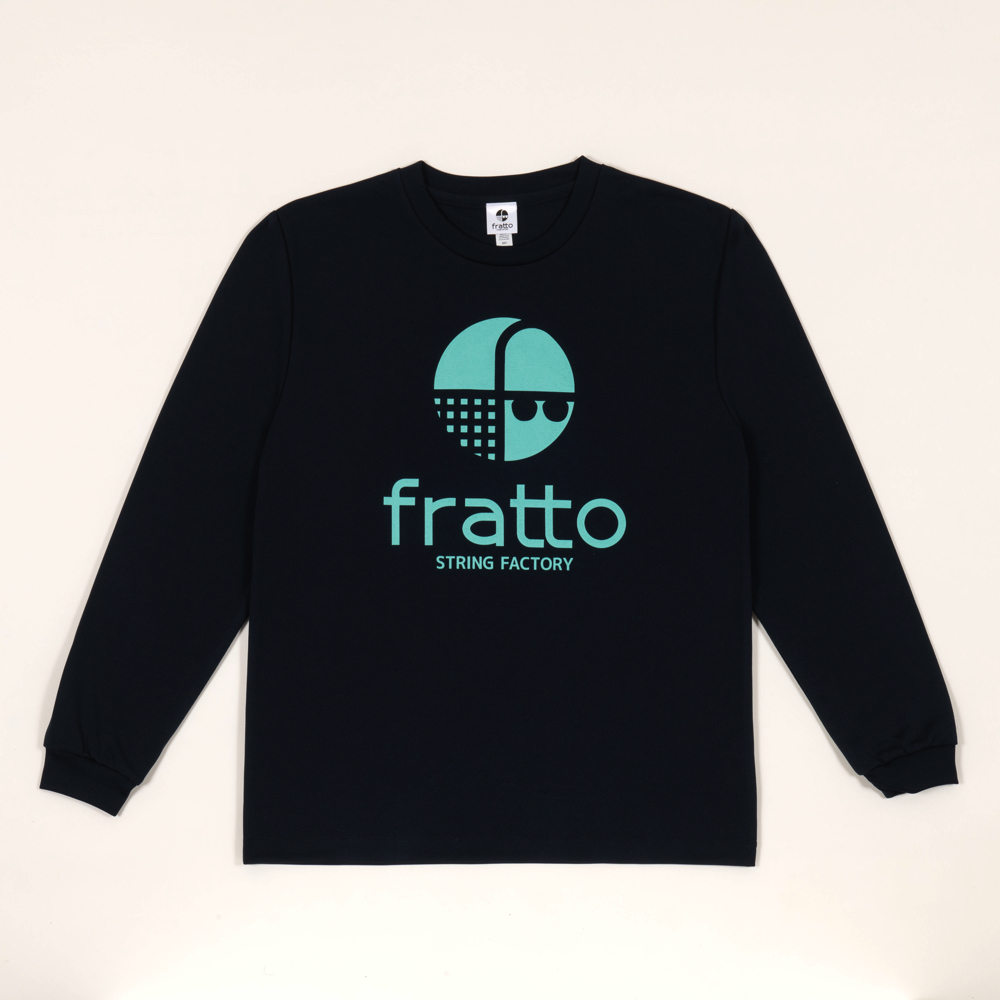 frattoオリジナル　ロングTシャツ　マーク　ネイビーxエメラルド