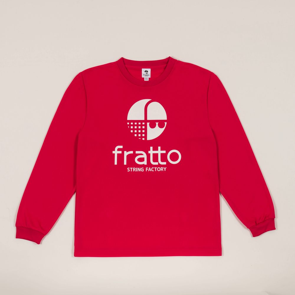 frattoオリジナル　　　ロングTシャツ　マーク　　　ピンクxホワイト