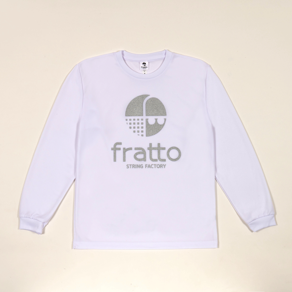 frattoオリジナル　　ロングTシャツ　　　マーク　　　　　　　ホワイトｘシルバー