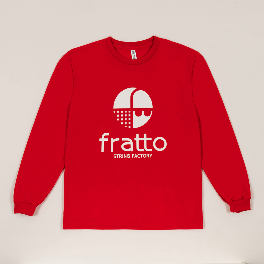 frattoオリジナル　　　ロングTシャツ　マーク　　　レッドxホワイト